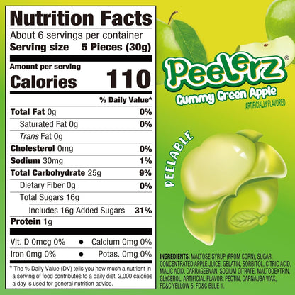 PEELERZ Green Apple Peelable Gummy Candy