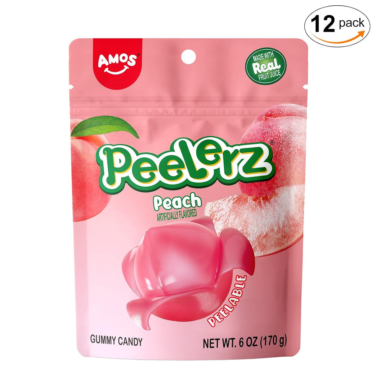 PEELERZ Peach Peelable Gummy Candy