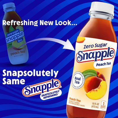 Snapple Peach Tea Zero Sugar Iced Tea