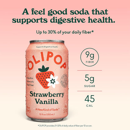 OLIPOP Strawberry Vanilla Soda