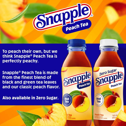 Snapple Peach Tea Zero Sugar Iced Tea