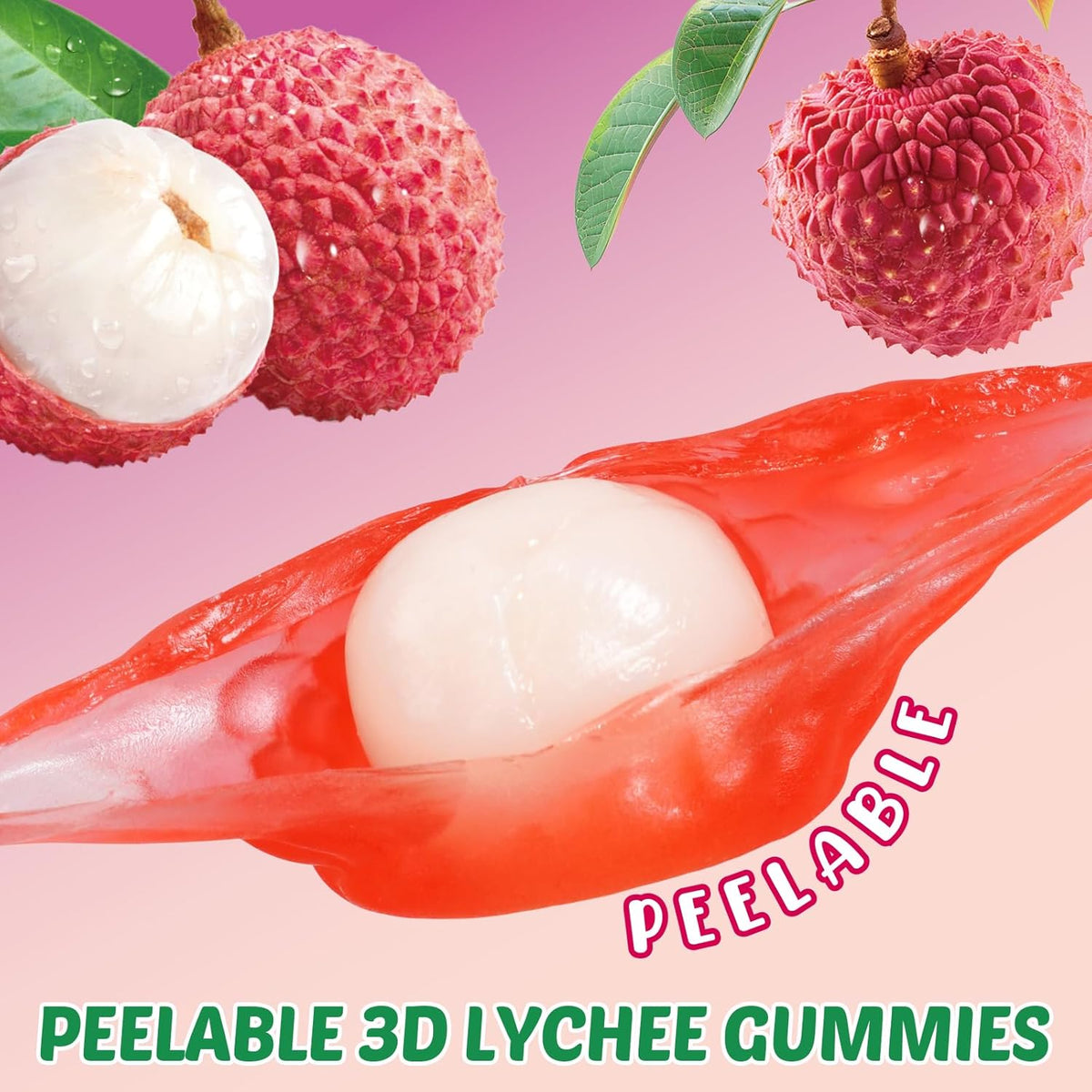 PEELERZ Lychee Peelable Gummy Candy