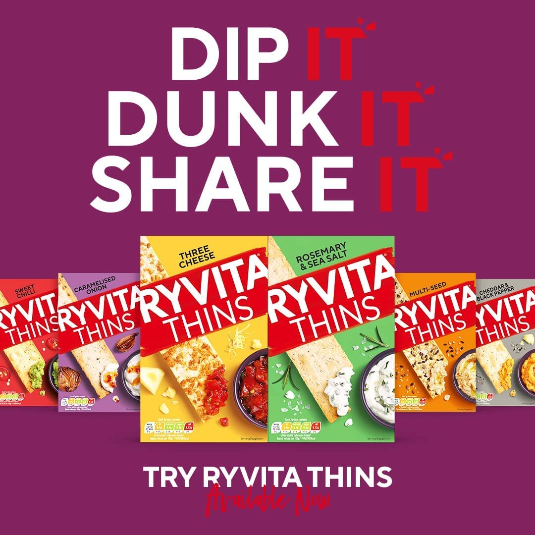 Ryvita Sesame Crunchy Rye Bread, 250gm