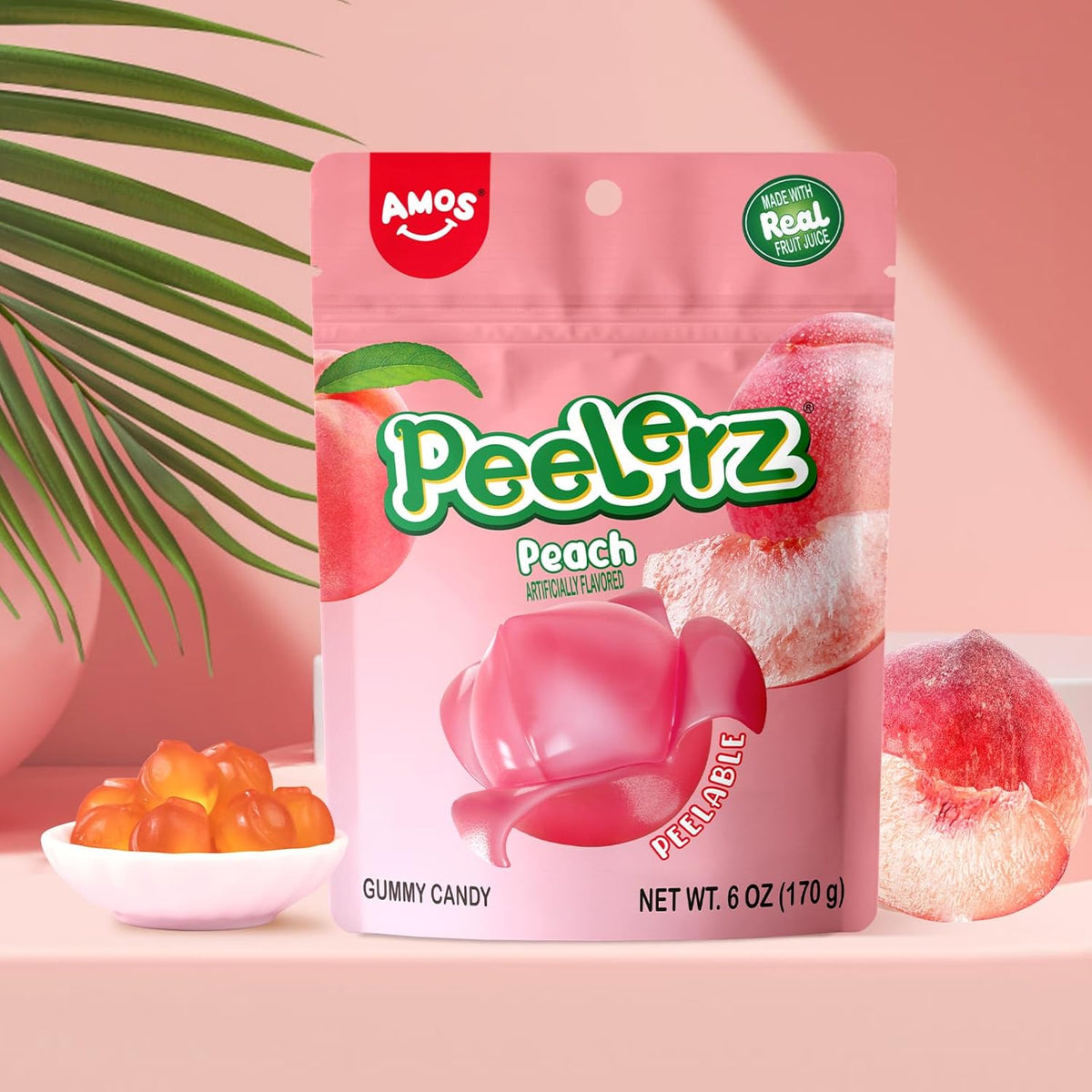 PEELERZ Peach Peelable Gummy Candy