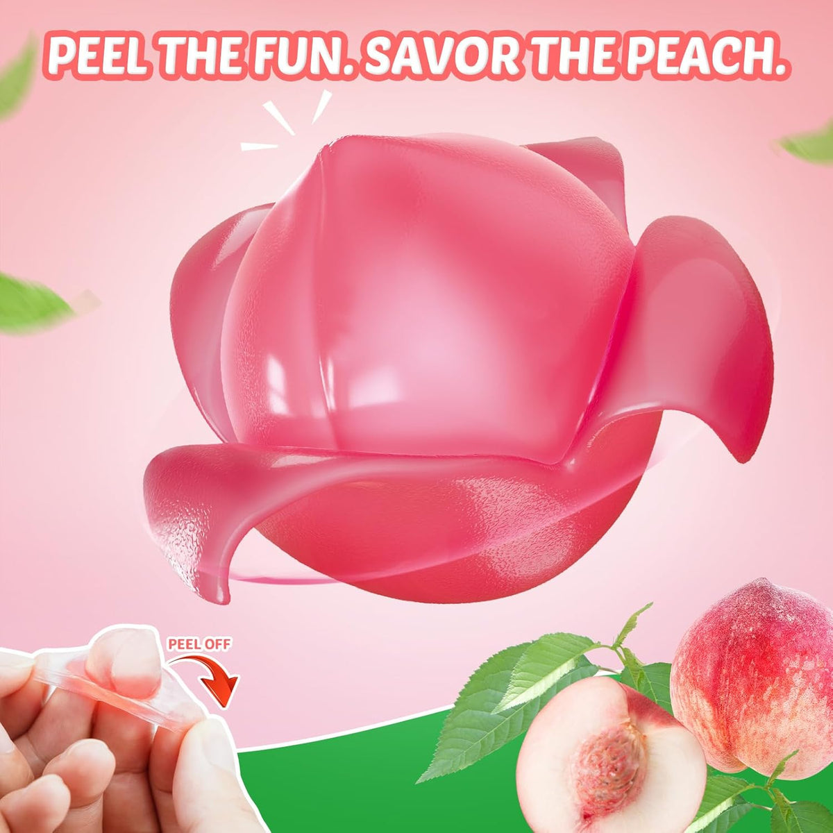 PEELERZ Peach Peelable Gummy Candy