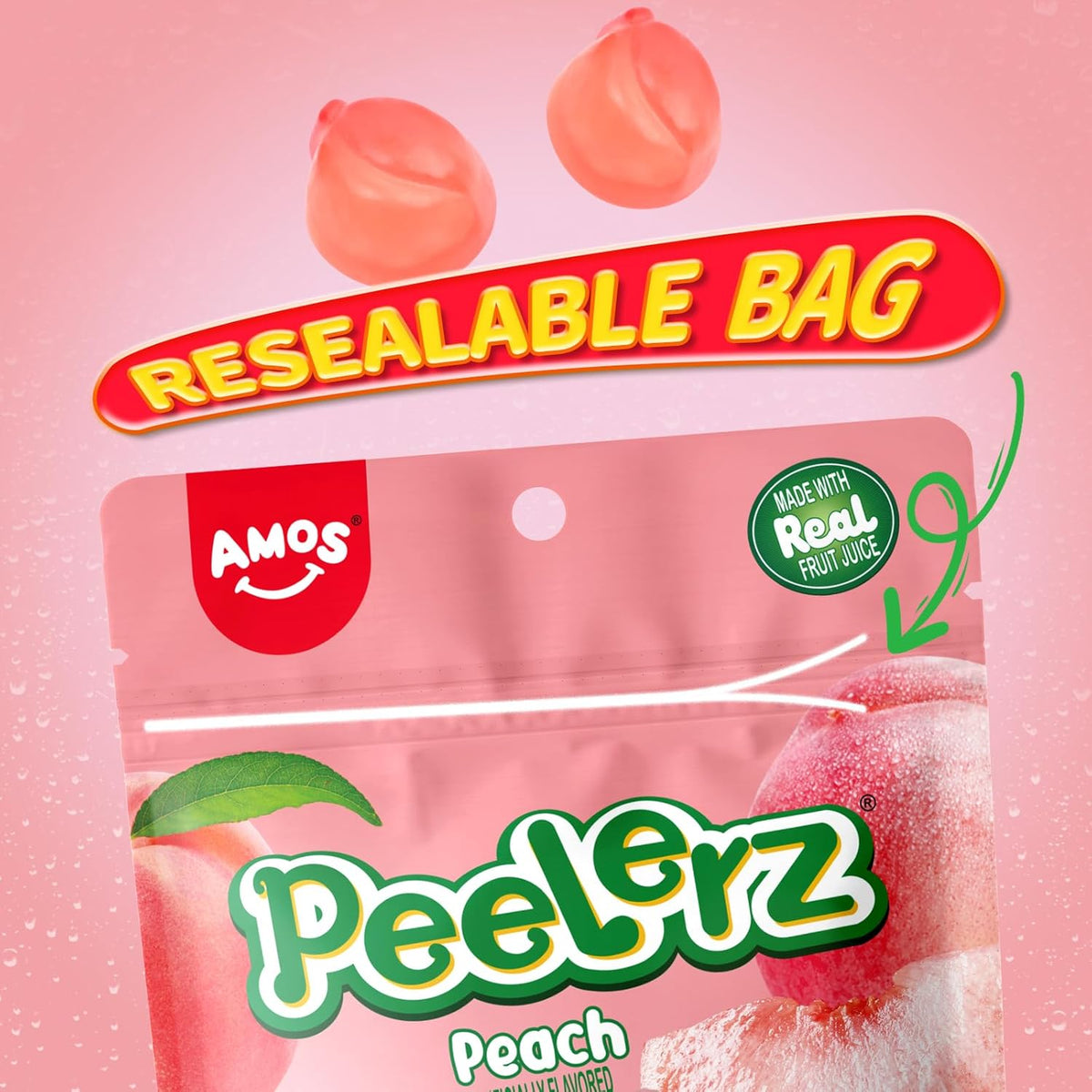 PEELERZ Peach Peelable Gummy Candy